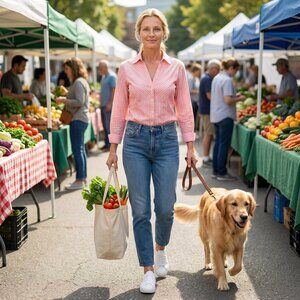 G.H. Bass & Co. Stretch Deep V Button Up Stripe Shirt